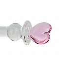 Plug Anal de Vidro com Base de Coração 2 - 20,0 x 2,8 cm - SI