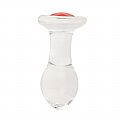 Plug Anal de Vidro - com Pedra Vermelha - 10,9 x 4,3 cm - SI