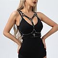 Harness com Contorno de Busto em Couro 3 - SI