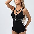 Harness com Contorno de Busto em Couro 3 - SI