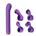 Vibrador de Ponto G com 4 Acessórios Para Clitóris - MAGIC STICK S1...