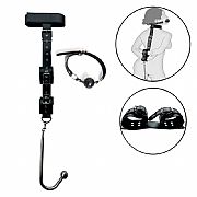 Algema com Coleira e Mordaça / Gancho Anal em Aço - SI