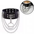 Coleira com Correntes - Choker Rebite - SI