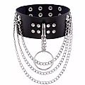 Coleira com Correntes - Choker Rebite - SI