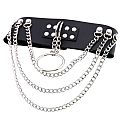 Coleira com Correntes - Choker Rebite - SI