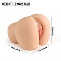 Masturbador Masculino Pequeno - Formato de Bunda com Vagina e Ânus /...