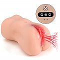 Masturbador Masculino Pequeno - Formato de Vagina com Vibração e...
