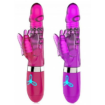 Vibrador Rotativo com Borboleta Estimuladora de Clitóris - 6...