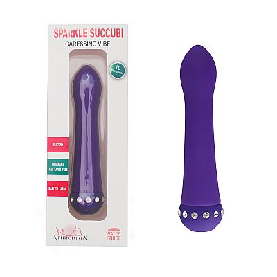 Vibrador de Ponto G - Slim de Toque Aveludado com Strass 14cm -...