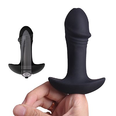 Plug Anal StarArrow com Vibro - Silicone Extra Macio - 10cm - S-Hande