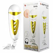 Vagina Lanterna em Cyberskin com Vibrador  Sally - Pretty Love