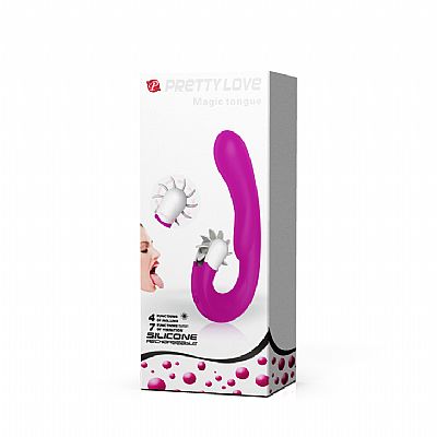 Mágic Tongue Vibrador Ponto G e Estimulador de Clitóris Pretty love