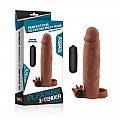 Pleasure X-Tender Series - Capa Extensora com Vibro Marrom - 20,8 x 5...