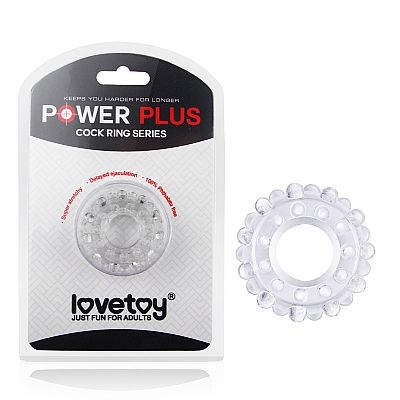 Power Plus Anel Peniano com Relevo - Transparente - Lovetoy