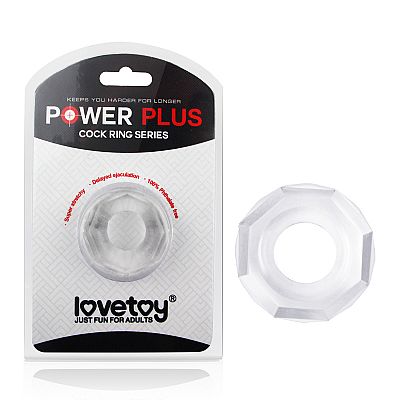Power Plus Anel Peniano em Formato de Porca - Transparente - Lovetoy