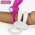 Rabbit Anel Peniano com Vibrador - Branco - Lovetoy Rabbit Anel Peniano com Vibrador - Branco - Lovetoy