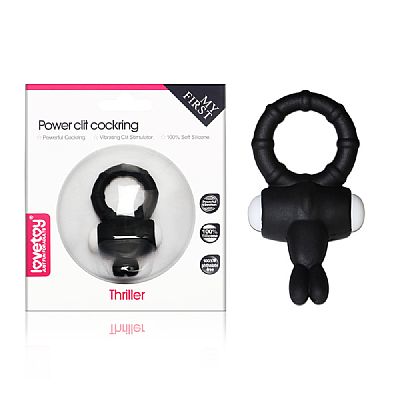Thriller Anel Peniano com Vibrador - Preto - Lovetoy Thriller Anel Peniano com Vibrador - Preto - Lovetoy