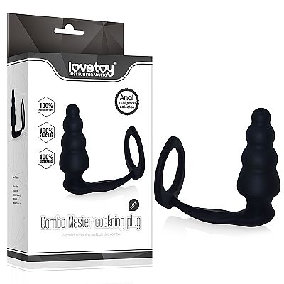 Plug anelar para próstata, com Anel Peniano - Lovetoy