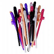 Kit com 10 - Canudo Erótico / Formato Pênis - Sipping Straws Cores -...