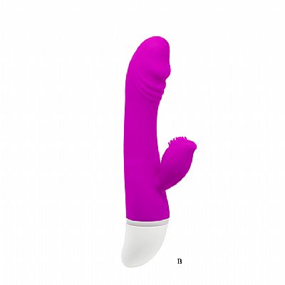 Vibrador David em Puro Silicone Dupla Estimulação - 30 Velocidades