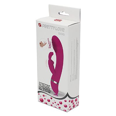 Vibrador de Ponto G e clitóris - Sog Puro Silicone - Pretty Love