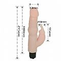 Vibrador Duplo Motor em Cyberskin com Estimulador Coelhinho - BAILE